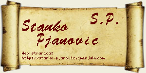 Stanko Pjanović vizit kartica